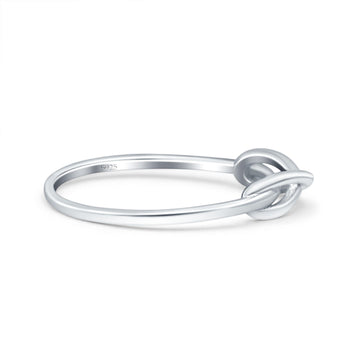 Infinity Oxidized Band Solid 925 Sterling Silver Thumb Ring (4mm)